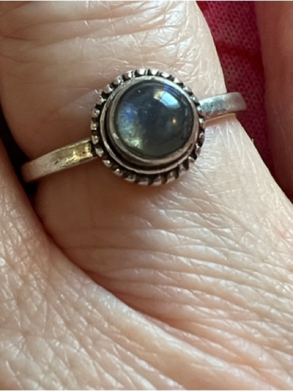 Blue Moonstone Ring size 7 3/4